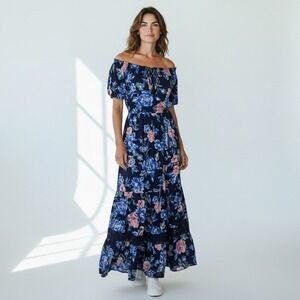 band of gypsies black floral maxi dress Band of Gypsies Women's Dresses